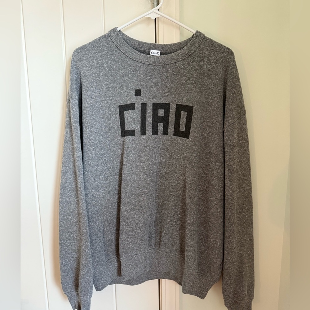 Clare V Oversized Ciao Sweatshirt XL